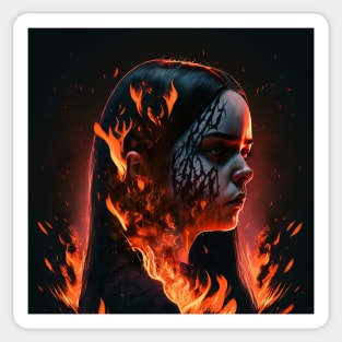 wednesday addams dark fire Sticker